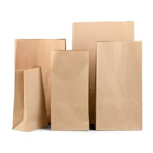 Brown Block Bottom Kraft Paper Bags