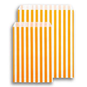 Orange Candy Stripe Paper Bags