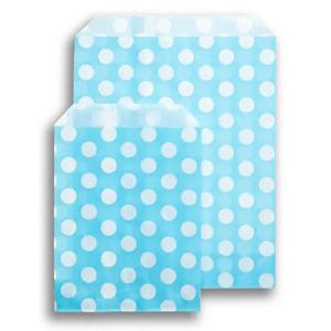 Light Blue Polka Dot Paper Bags