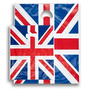 Standard Plastic Carrier Bags with Union Jack Design