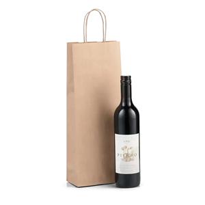 Italian Brown  One Bottle Paper Bag with Twisted Handles