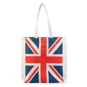 Union Jack Design Cotton Shopping Carrier Bags with Long Handles