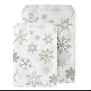 Christmas Silver Snowflake Paper  Counter Bags