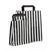 Candy Striped Black  Paper Carrier Bags