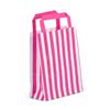 Candy Striped Shocking Pink Paper Carrier Bags