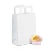 White Flat Handle Premium Paper Carrier Bags