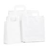 White Flat Handle Paper Carrier Bags