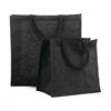 Luxury Padded Handle Black Jute Bags