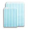 Candy Striped Light Blue Paper Bags