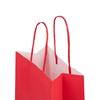 Premium Italian Cherry Red Paper Carrier Bags with Twisted Handles