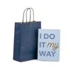 Premium Italian Dark Blue Paper Carrier Bags with Twisted Handles