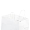 Wide Base White Paper Carrier Bags With Twisted Handles