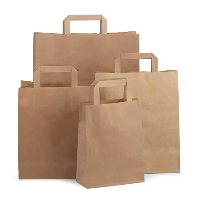 Flat Handle Paper Carrier Bags