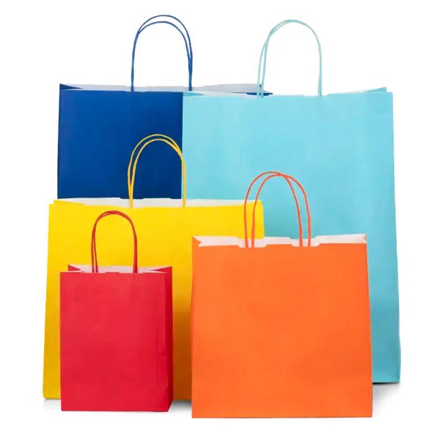 Premium Coloured Twisted Paper Carrier Bags