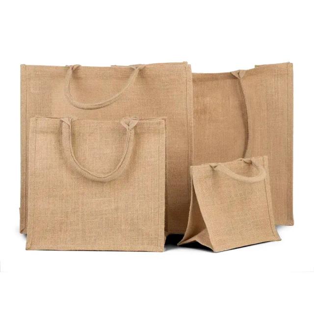 Luxury Padded Handle Natural Jute Bags