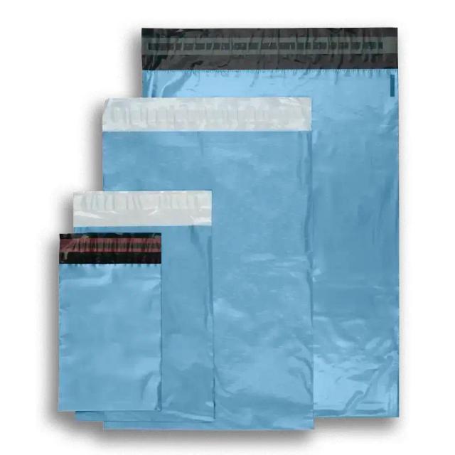 Metallic Blue Mailing Bags