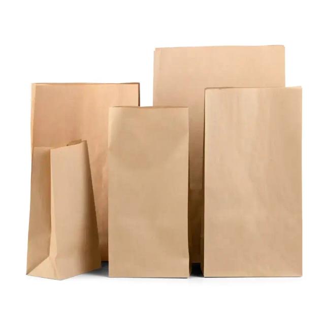 Brown Block Bottom Kraft Paper Bags