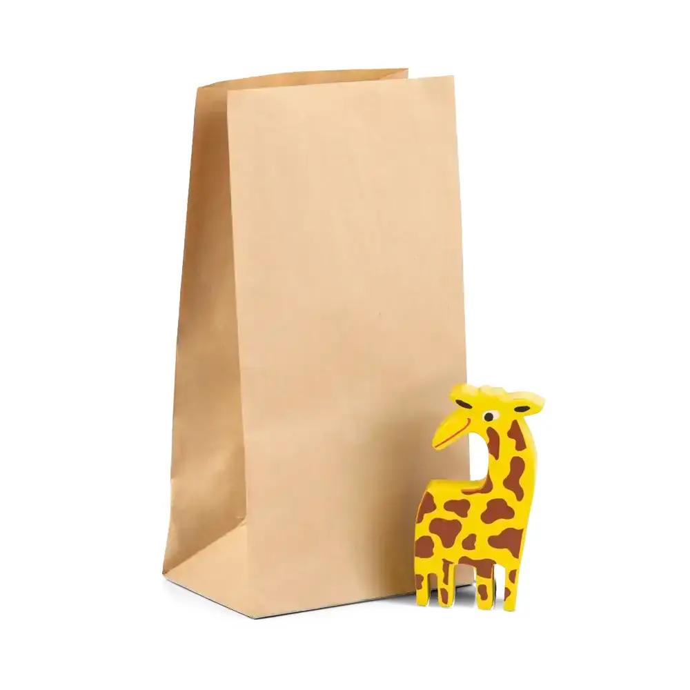 Brown Block Bottom Kraft Paper Bags