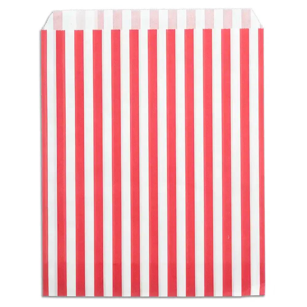 Candy Striped Red Paper Bags