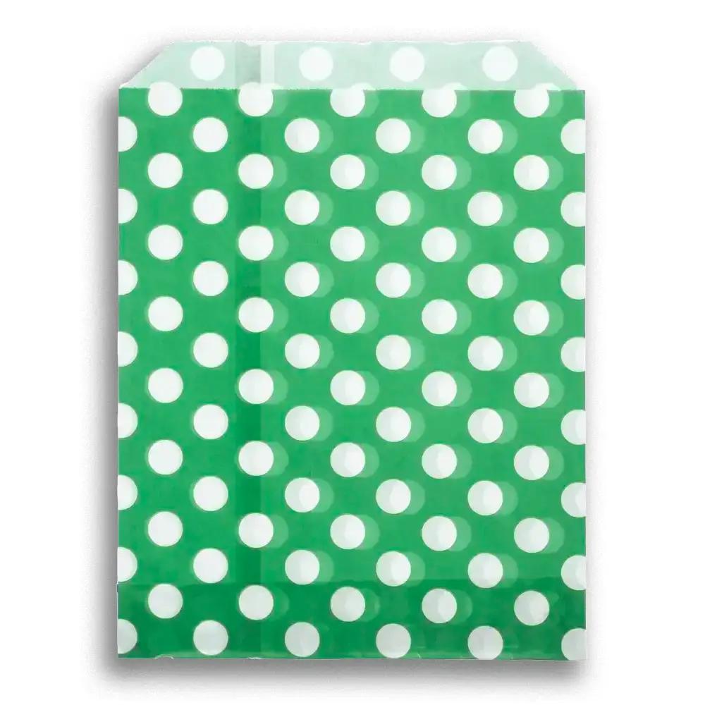 Green Polka Dot Paper Bags