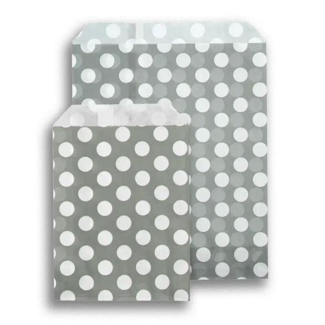 Grey Polka Dot Paper Bags