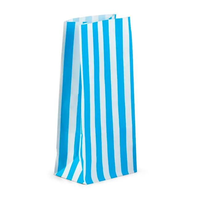 Light Blue Stripe Pick n Mix Paper Bags