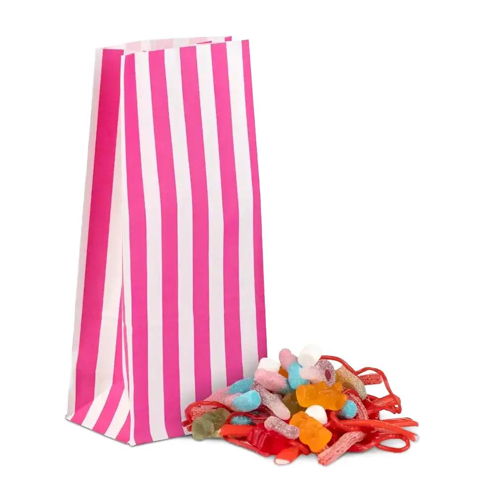 Pink Stripe Pick n Mix Paper Bags