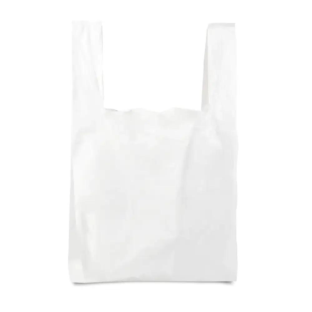 Vest Style White Standard Plastic Carrier Bags