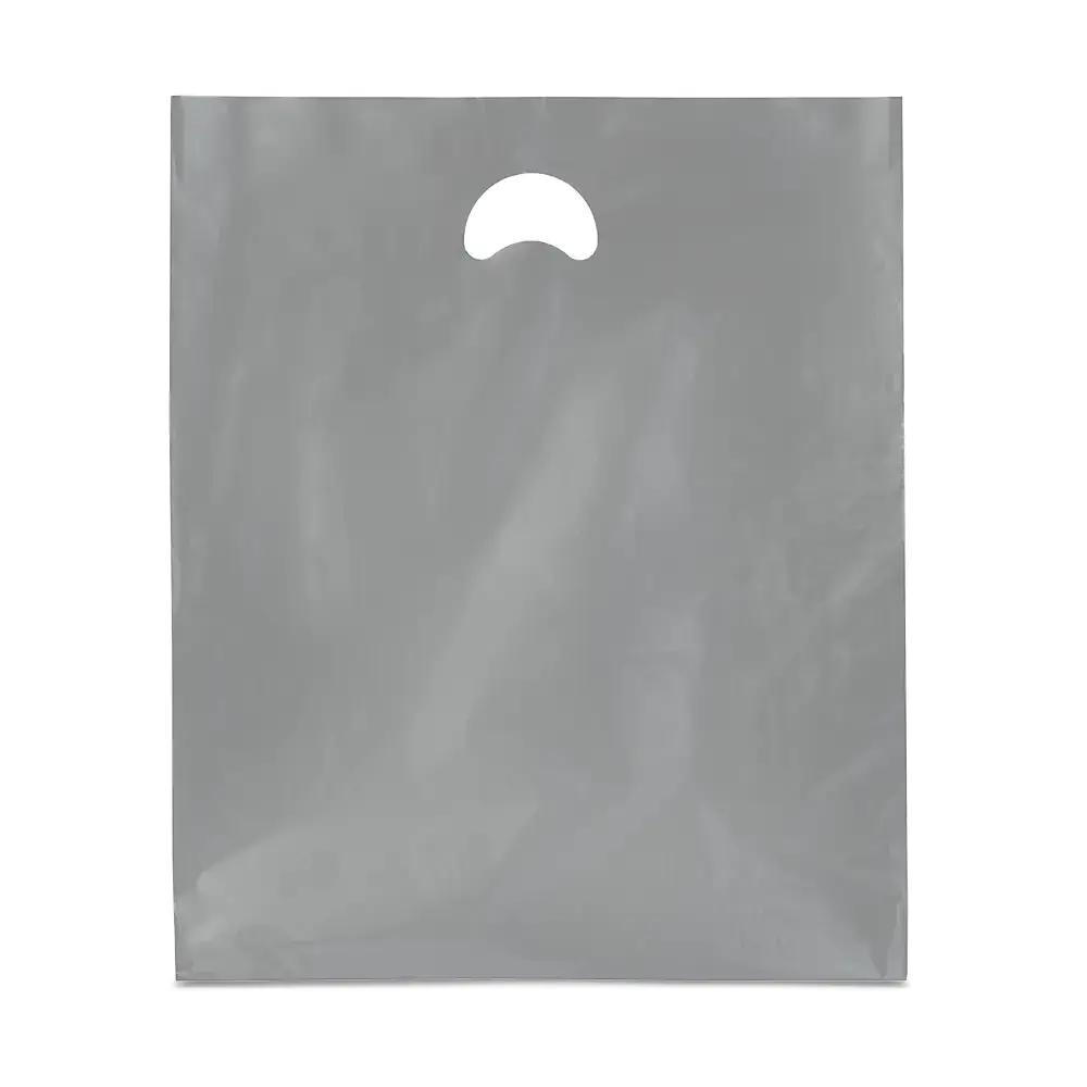 Silver Biodegradable Plastic Carrier Bags