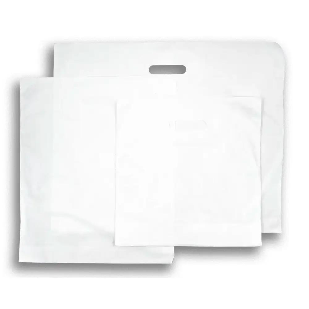 Patch Handle White  Plastic Carrier Bags