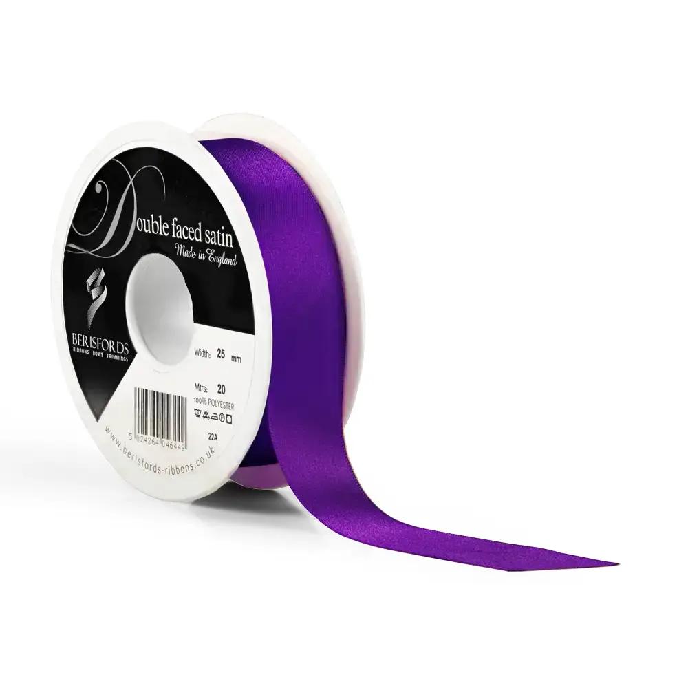 Purple Double Satin Ribbon