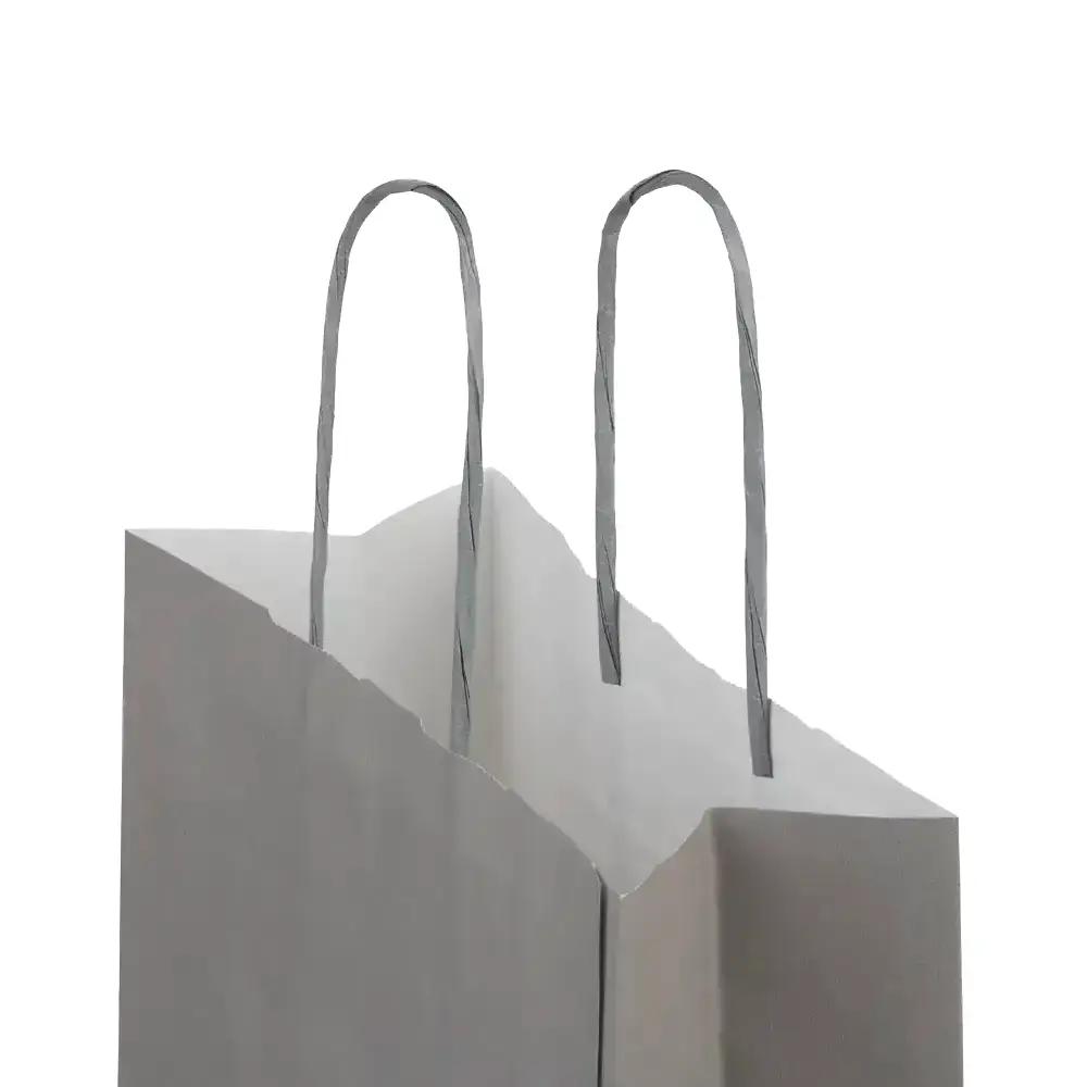 Grey Premium Italian Paper Carrier Bags with Twisted Handles