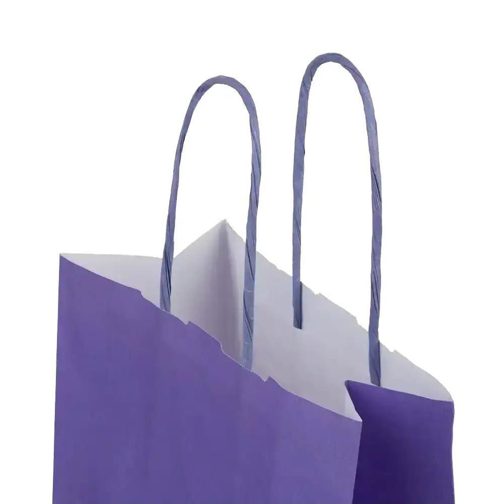 Premium Italian Lilac Paper Carrier Bags with Twisted Handles