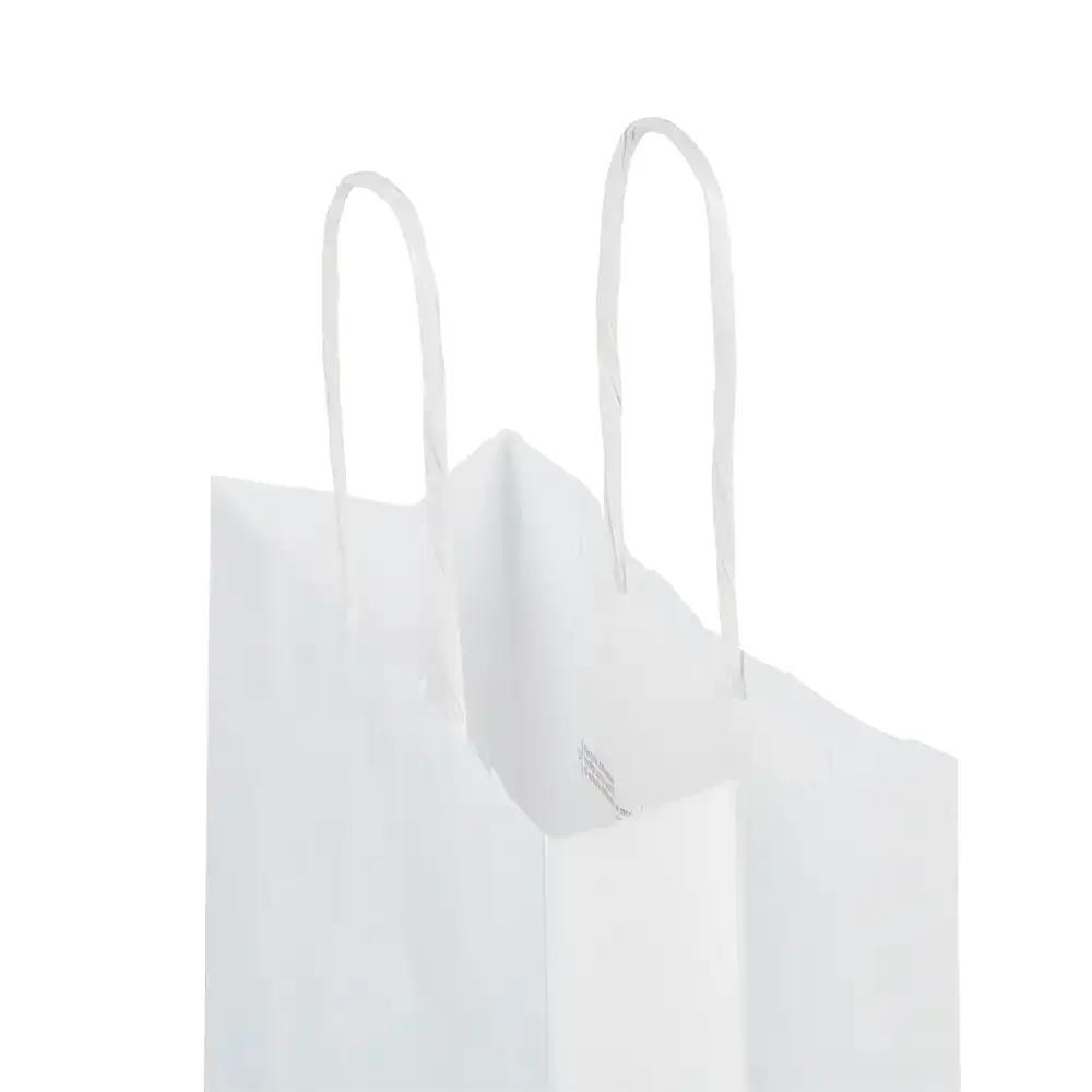 Italian White One Bottle Paper Bag with Twisted Handles