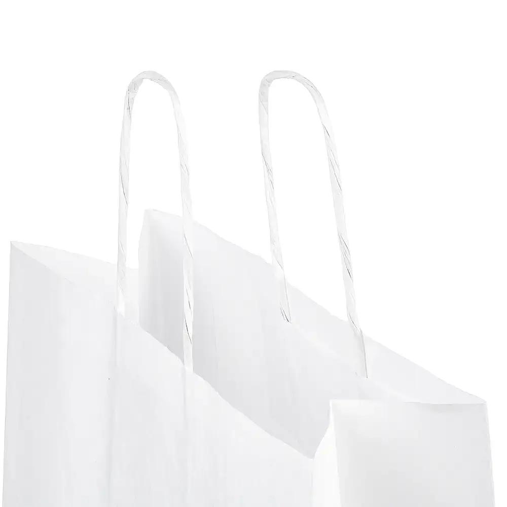 Premium White Italian Paper Carrier Bags with Twisted Handles