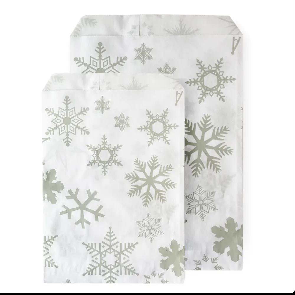 Christmas Silver Snowflake Paper  Counter Bags