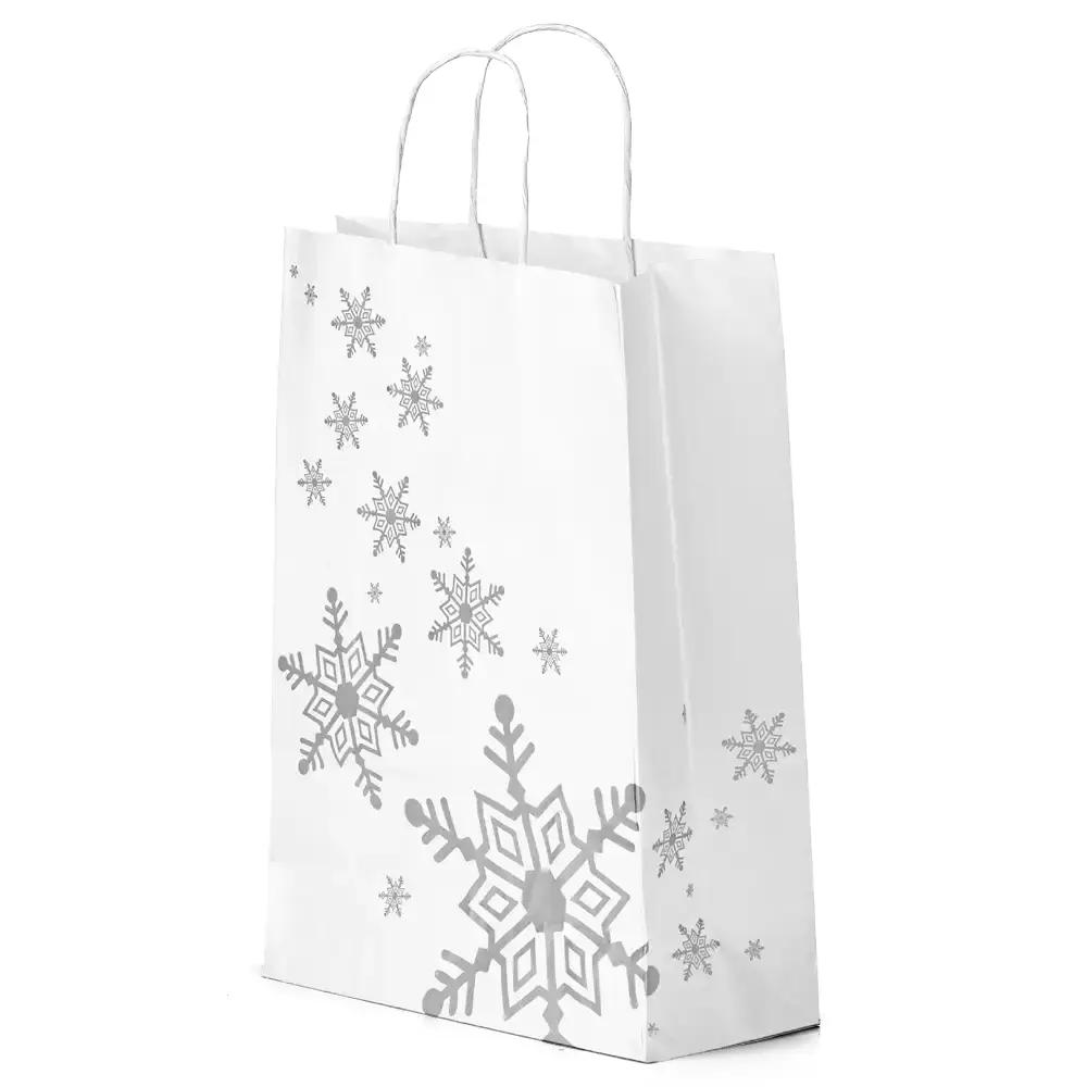 Snowflake Design Paper Carrier Bags